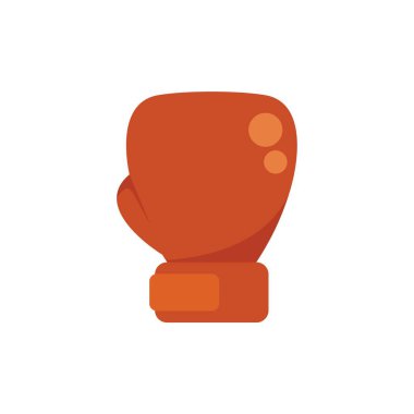 Boks maçı sırasında dövüşçüyü koruyan kırmızı boks eldiveni.