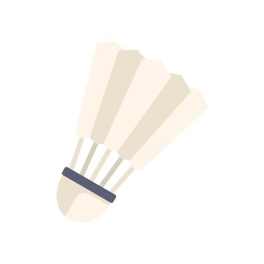 Badminton oynamak için tüylü beyaz badminton topu.