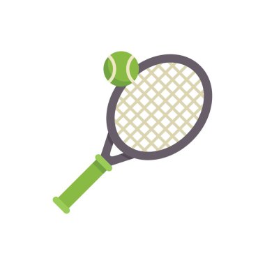 Bu düz simge tasarımı topa vuran bir tenis raketini gösteriyor