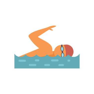 Profesyonel atlet bir antrenman sırasında sürünerek yüzüyor.