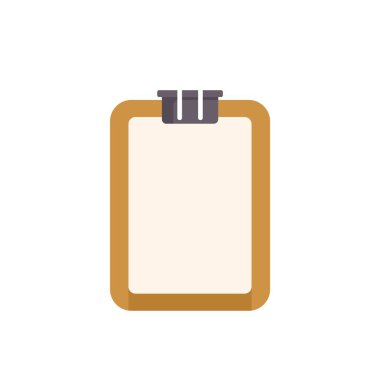 Boş kağıda sahip pano web ve mobil tasarım için ataç, düz biçim simgesi ile tutuluyor