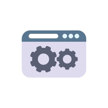 Yapım aşamasındaki web sitesi, devam eden geliştirme ve bakımı sembolize eden iki dönen dişliyi gösteriyor