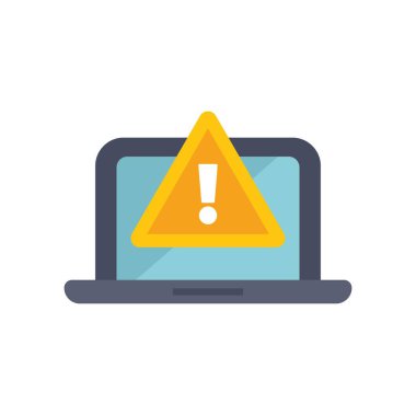 Bilgisayarda ünlem sembollü bir uyarı işareti var.