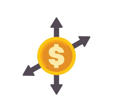 Bir boğa ve ayı pazarının dalgalanmalarını temsil eden yukarı ve aşağı ok işaretli altın para.