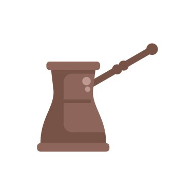 Beyaz arkaplanlı Türk kahve demliği