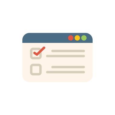 Online anket formu ve kontrol kutuları bilgisayar ekranında dolduruluyor, bir onay kutusu işaretleniyor, çevrimiçi test kavramı, anketler, oylama