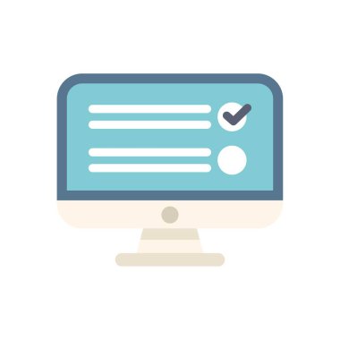 Çevrimiçi anket formunu, kontrol listesini, çevrimiçi sınavı veya ekranda işaretli anketi gösteren modern masaüstü bilgisayarı