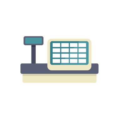 Elektronik yazar kasa boş ekranla işlem yapıyor.