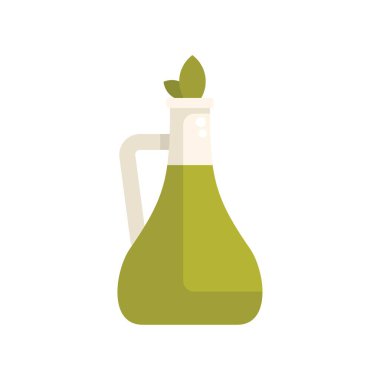 Şişede yaprakları olan yeşil zeytinyağı, sağlıklı yemek pişirmek için mükemmel.