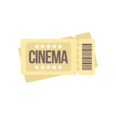 Sinema salonunda bir filmin gösterimine izin veren iki sinema bileti.