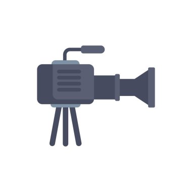 Tripod üzerindeki profesyonel dijital video kamera bir video günlüğü kaydediyor