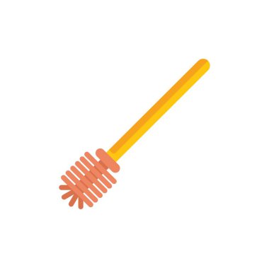 Simple flat vector illustration of a toilet brush isolated on a white background clipart