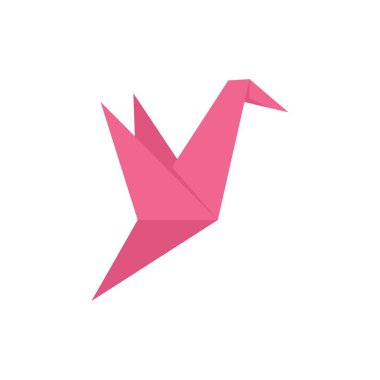 Pembe origami kuşunun kanatlarını çırpması barışı, sükuneti ve yaratıcılığı simgeliyor.