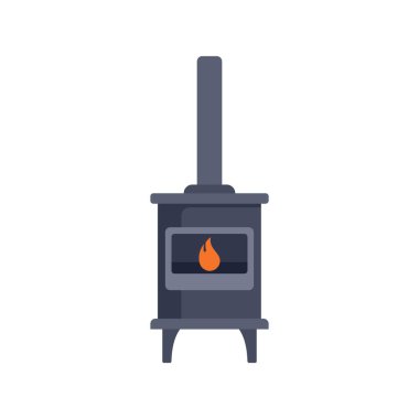 İçinde yanan bir ateş olan klasik odun sobası sıcaklığı ve rahatlığı sağlıyor.