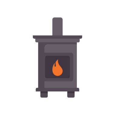 Bu illüstrasyon yanan bir şömine içeriyor, herhangi bir yaşam alanına samimi ve davetkar bir ortam ekliyor