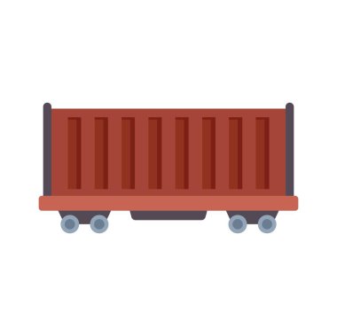 Boş yük vagonu tren istasyonunda yükleme için bekliyor.