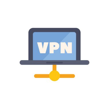 Bir vpn sunucusuna bağlanan dizüstü bilgisayar, özel ağ erişimi için güvenli ve şifreli bir bağlantı kuruyor