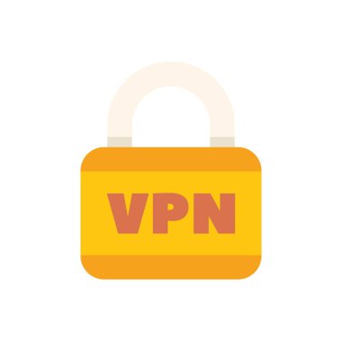 Sarı asma kilit çevrimiçi kullanıcı verilerini koruyan bir vpn 'yi temsil ediyor