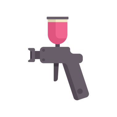 Sıkıştırılmış hava kullanarak araba boyamak için boya deposu olan profesyonel metal sprey tabanca, araba servisinde araba malzemelerini boyamak için hava fırçası.