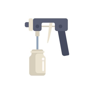 Boyama projesi için boya kabı, ev dekorasyonu ve boya işleri için alet tutan profesyonel sprey tabanca.