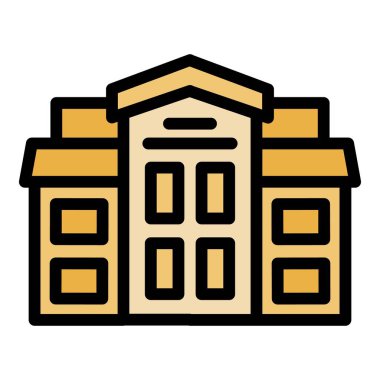 Bu vektör illüstrasyonunda, hükümet, şehir binaları veya kentsel manzaralarla ilgili projeler için mükemmel olan büyük bir belediye binası yer alıyor.