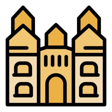 Bu ikon, tarihi mimarinin sergilendiği ve turizmin ilgi çektiği bir ortaçağ kalesini temsil ediyor.