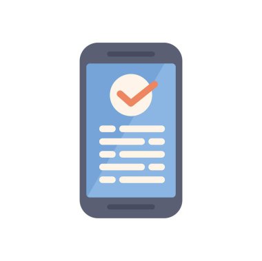 Smartphone, görev yönetimi ve üretkenlik kavramını temsil eden tamamlanmış bir kontrol listesini ekranda gösteriyor