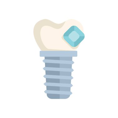 Modern dişçilik teknolojisini parlak bir mücevherle gösteren bir diş implantı.