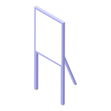 Projeksiyon ekranı tripod destekli, sunumlar ve ev sineması için mükemmel, izometrik görünüm