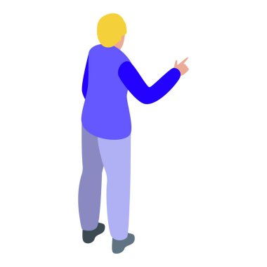 Dikiz aynasındaki iş kadını parmağı ile ilginç bir şey gösteriyor.