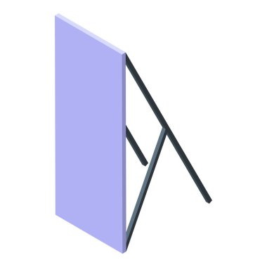 Portatif reklam standı mor boş bir yüzeye sahip, sunumlar, fuarlar ve tanıtım etkinlikleri için ideal