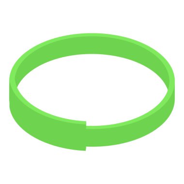 Basit yeşil silikon bilezik. Sebepleri, olayları ya da bağlantıları temsil etmek için ideal.