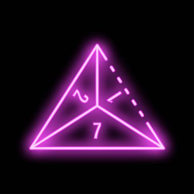 Yirmilik neon ışığı, siyah arka planda parlayan yedi numarayı gösteriyor.