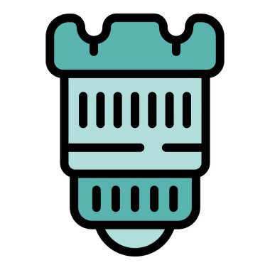 Kamera merceği simgesi, açıklık bıçaklarını dolu bir çizgi biçiminde gösterir