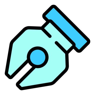 Bir dolmakalem ucu mavi simgesi, klasik bir yazı ve çizim sembolü