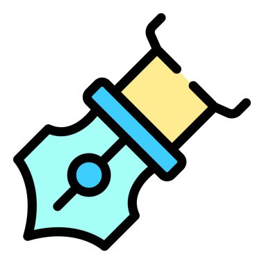 Bu vektör simgesi bir dolmakalem ucu içerir, yazıyı, yaratıcılığı ve yazarlığı sembolize eder