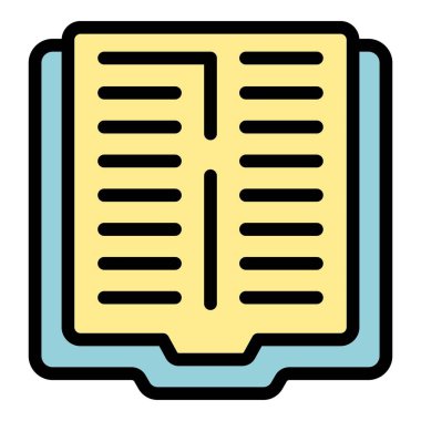 Okumayı, eğitimi ve bilgiyi temsil eden açık kitap simgesi