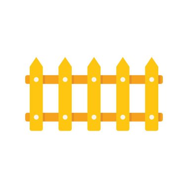 Güvenlik, mahremiyet ve güvenliği temsil eden ahşap bir çitin basit vektör çizimi