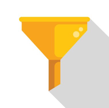 Sarı huni kanalizasyon, filtreleme ve konsantrasyon satış dönüşümünü veya veri akışını temsil eder