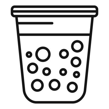 Lezzetli boba ya da köpüklü çay içeren plastik bardak, ferahlatıcı bir Tayvan içeceği.