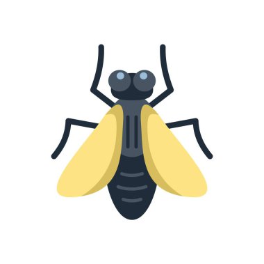 Karasinekler mikrop yayıyor. Beyaz renkte izole edilmiş vektör karikatür çizimi.