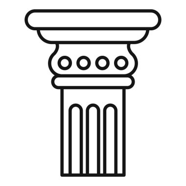 Tarih, sanat veya tasarım projeleri için uygun antik bir sütun klasik tasarımı sergilemenin mimari ayrıntıları