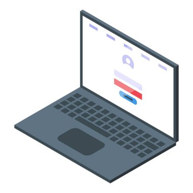 Giriş formunu gösteren dizüstü bilgisayarı aç, çevrimiçi güvenlik ve erişim kontrolünü vurgula