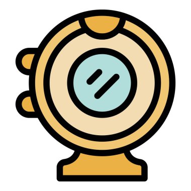 Yuvarlak web kamera kaydı, mikrofon içinde kurulmuş video ve ses kaydı