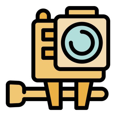 Bir tripodun üzerinde duran aksiyon kamerası ekstrem sporları ya da maceraları çekmeye hazır.