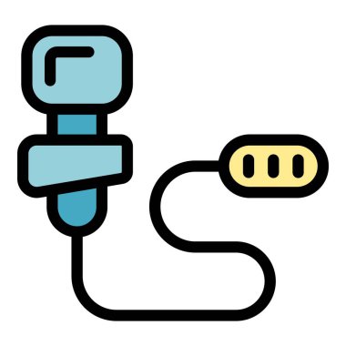 Modern elektronik tonometrenin bu simgesi sağlık hizmetlerini ve tıbbi konuları göstermek için mükemmeldir.