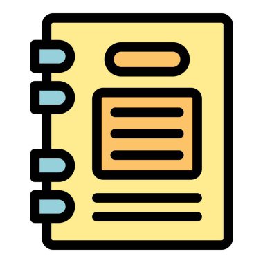 Önemli notlar, fikirler, hatırlatıcılar için boş sayfalar gösteren sarmal ciltli sarı not defteri