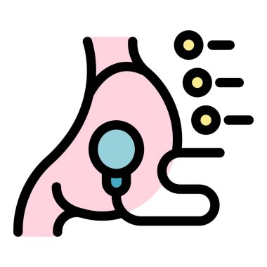 Stetoskop kullanan bir doktorun karikatür vektör çizimi, akciğerleri pnömoni, koronavirüs veya diğer solunum hastalıkları için dinliyor.