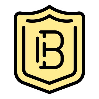 Bitcoin kripto para sembolü bir kalkan içinde gösterilir, para birimini korur.