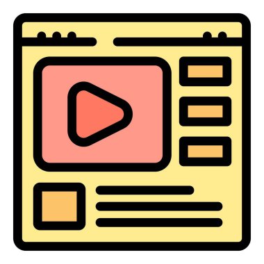 Web sitesi arayüzü, çevrimiçi video akışı veya içerik tüketimini öneren, kontrollü bir video oynatıcı görüntülüyor